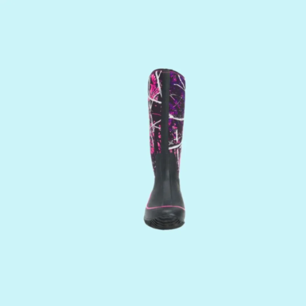 Muck Boot Women's Muddy Girl Hale Tall Boot Black Pink New 100% - Picture 5 of 7
